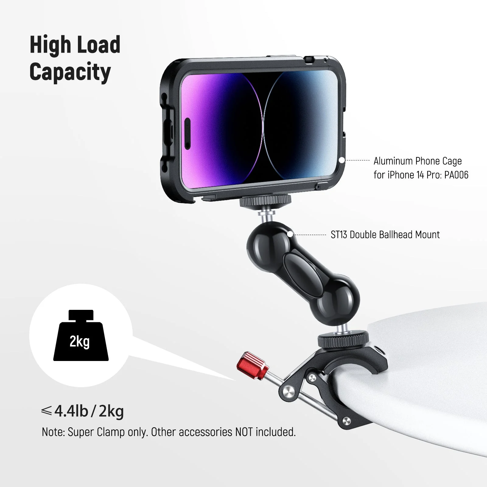 NEEWER ST81 Super Clamp with Cold Shoe - Image 6