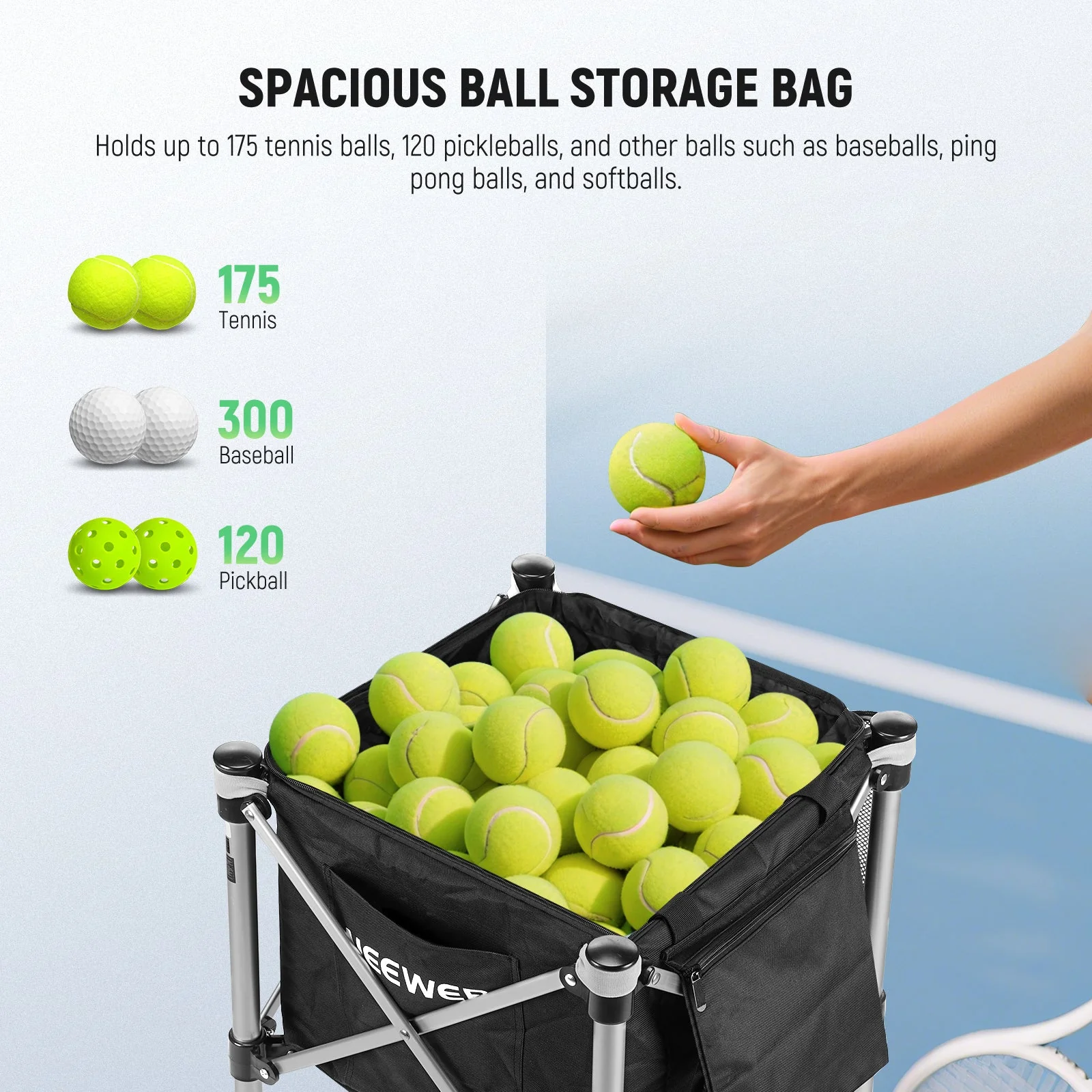NEEWER TB02X Tennis Ball Hopper - Image 4