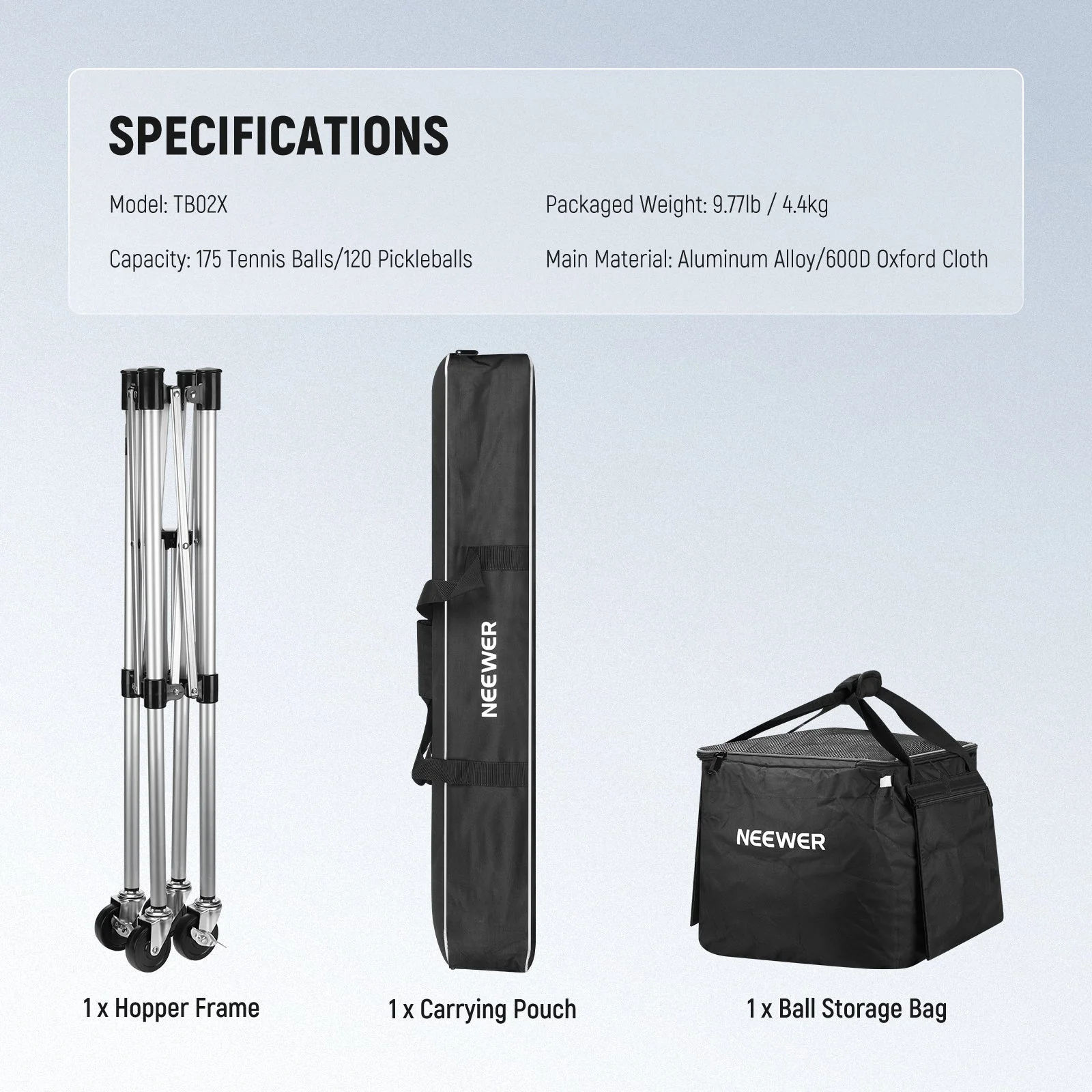 NEEWER TB02X Tennis Ball Hopper - Image 8