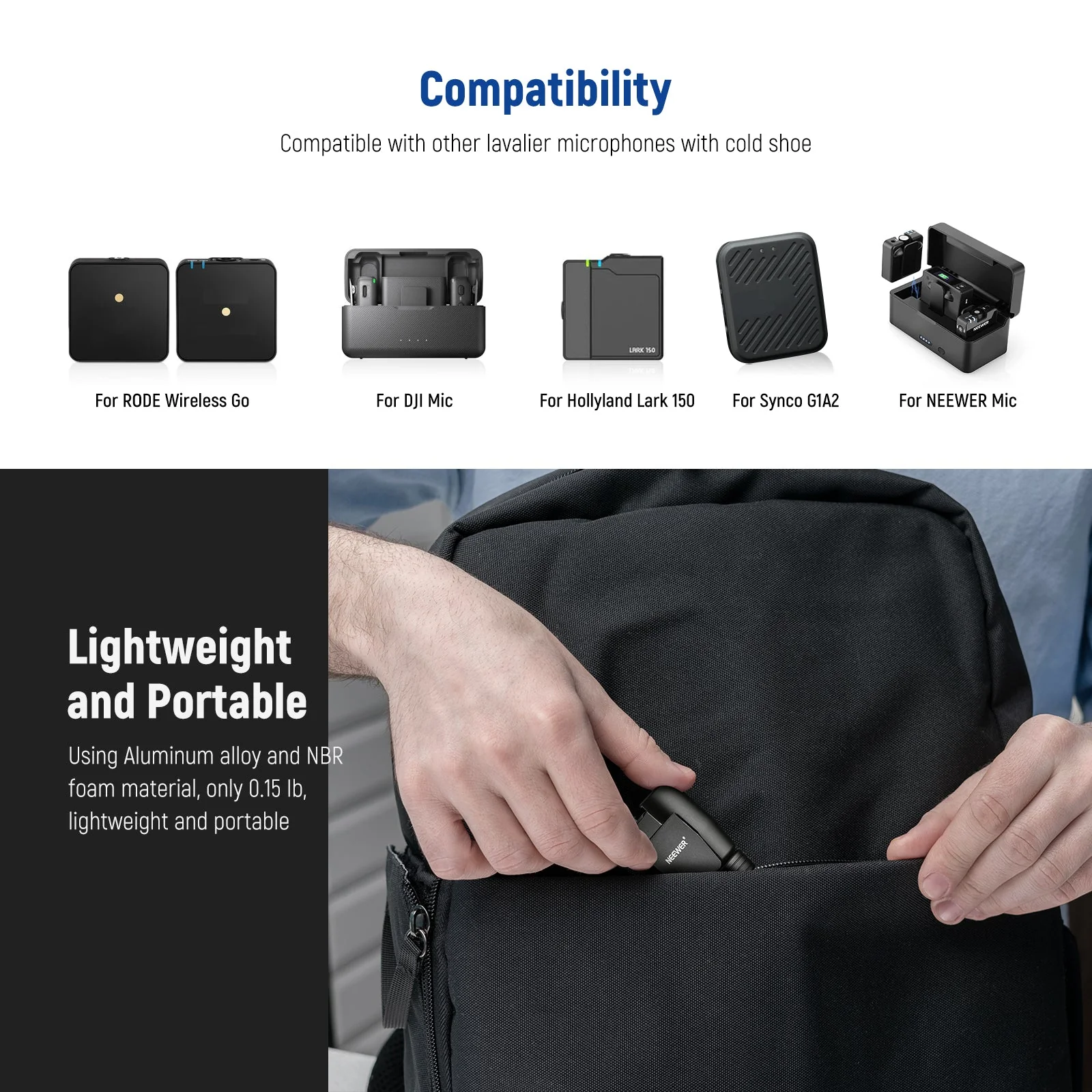 NEEWER Telescoping Interview Mic Handle for Wireless Go - Image 8