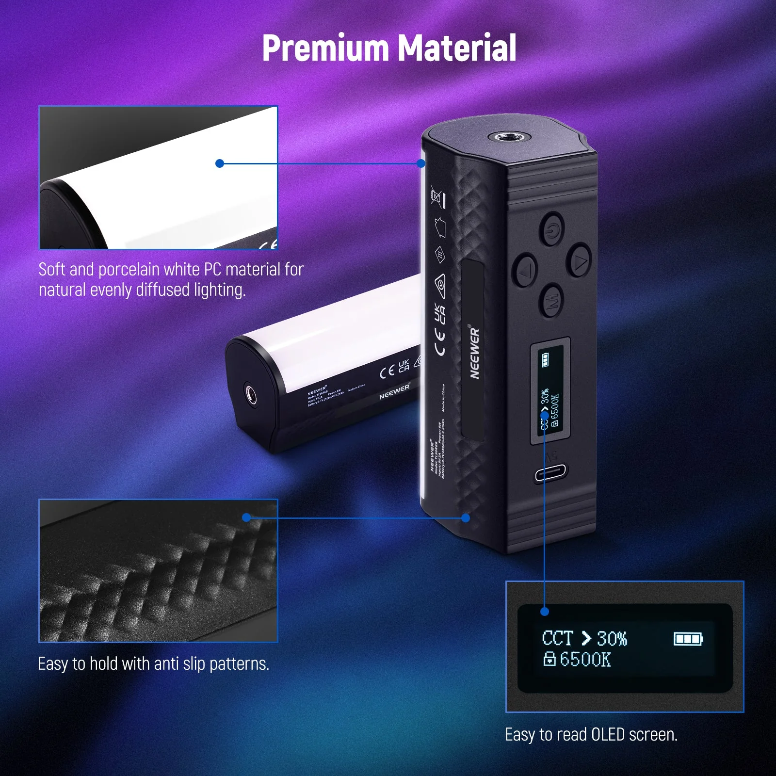 NEEWER BASICS TL96RGB Magnetic Handheld Light Wand - Image 7