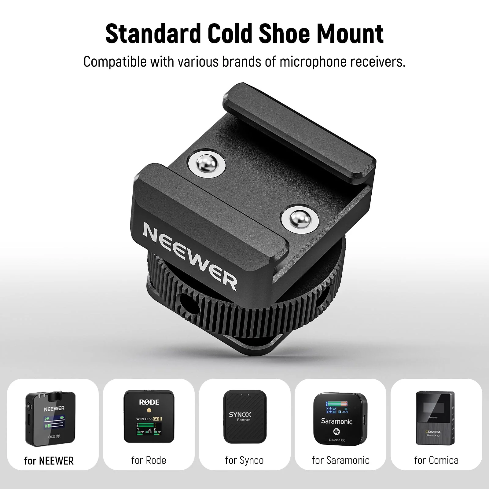 NEEWER UA030 Cold Shoe Mount Adapter For DJI Wireless Microphone - Image 5