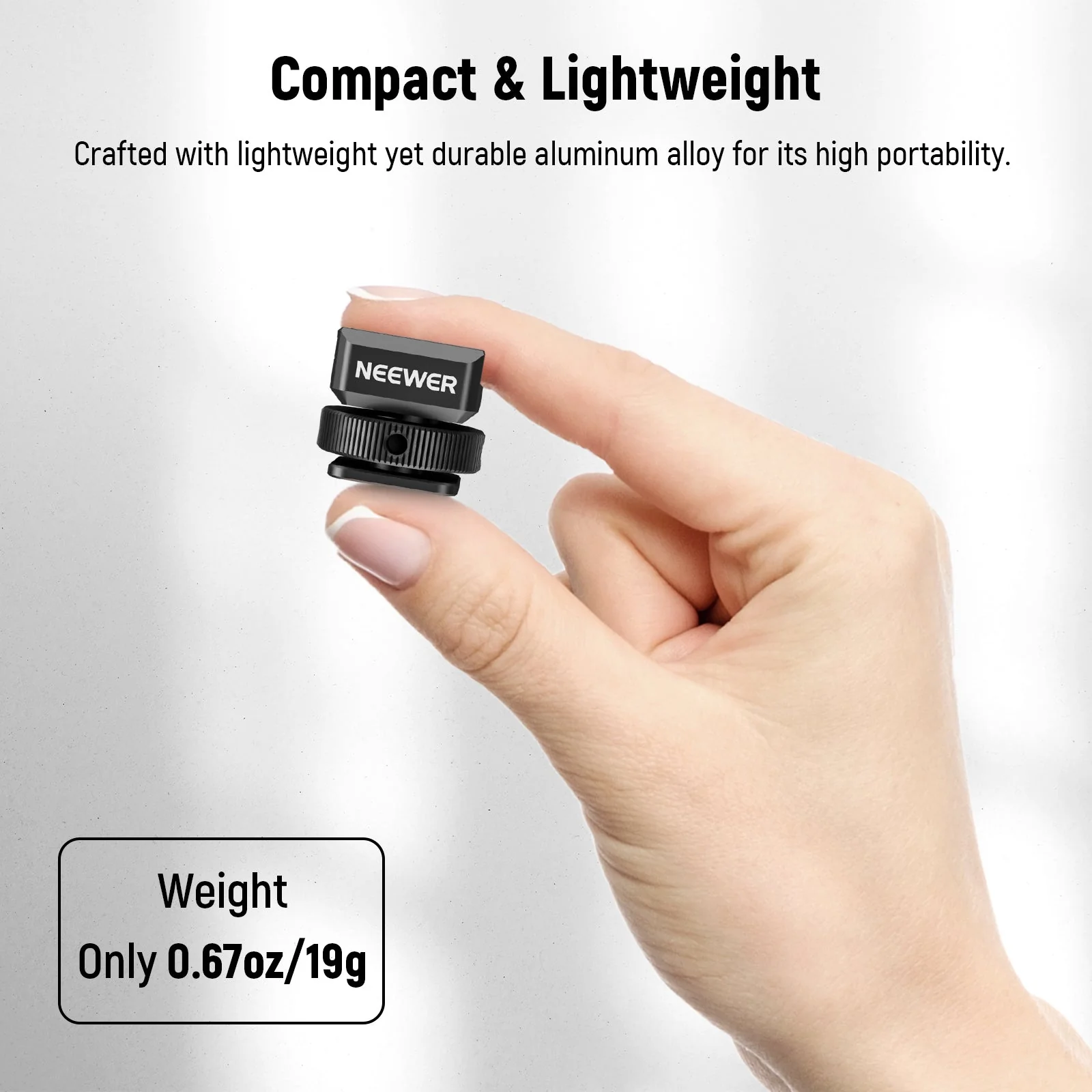 NEEWER UA030 Cold Shoe Mount Adapter For DJI Wireless Microphone - Image 6