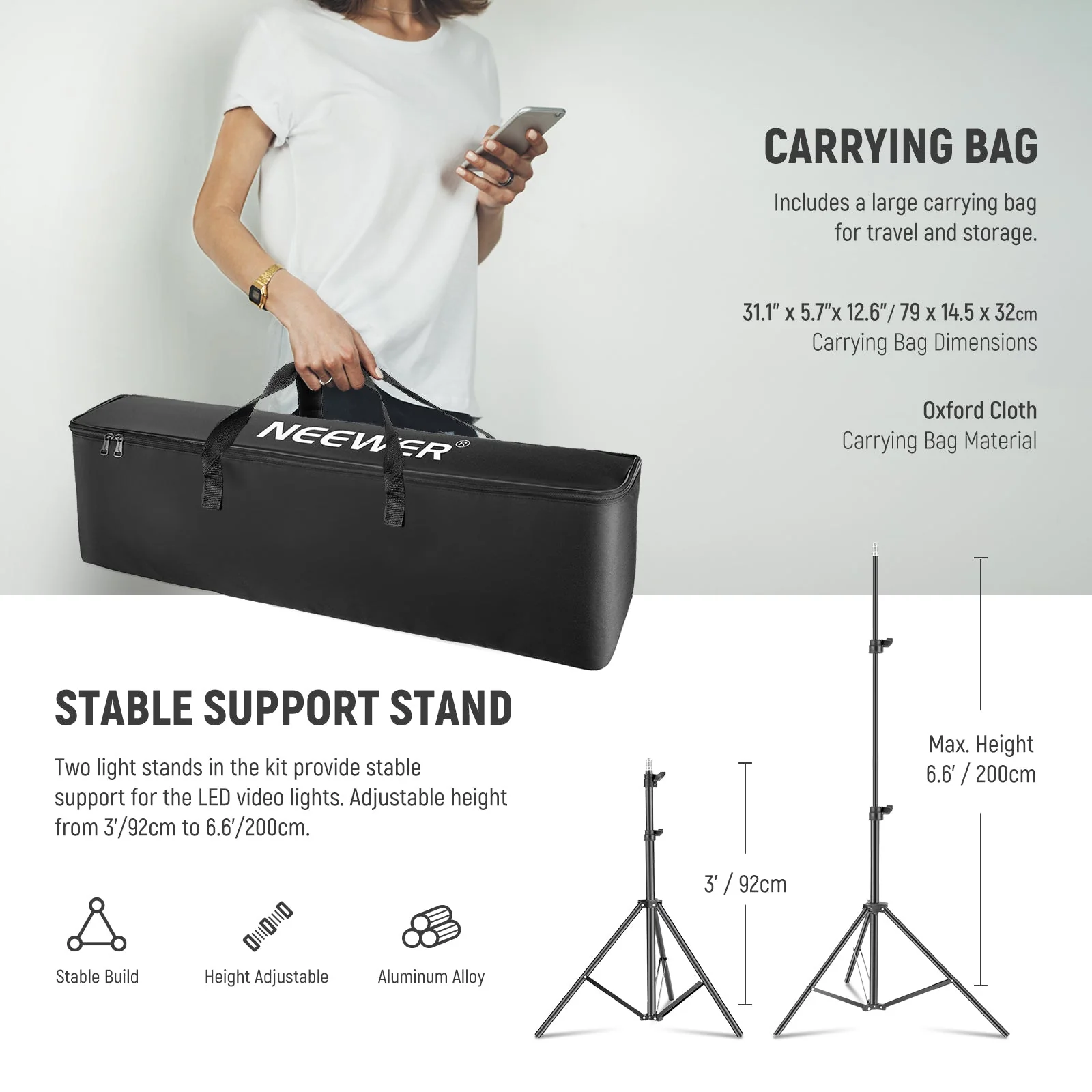 NEEWER 2 Pack Upgraded RGB 660 PRO II LED Video Light - Image 8