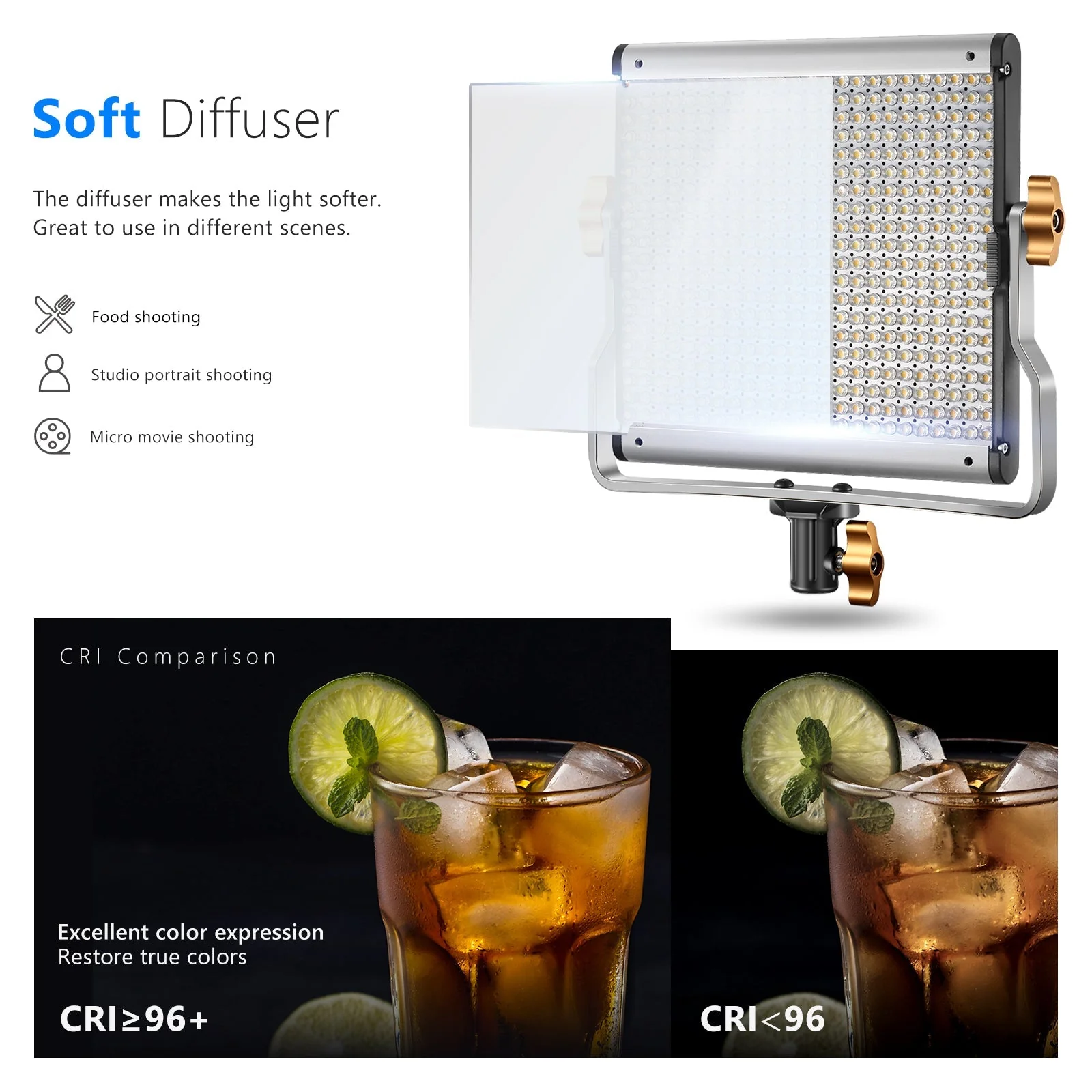 NEEWER NL480 Bi-Color LED Panel Light - Image 4