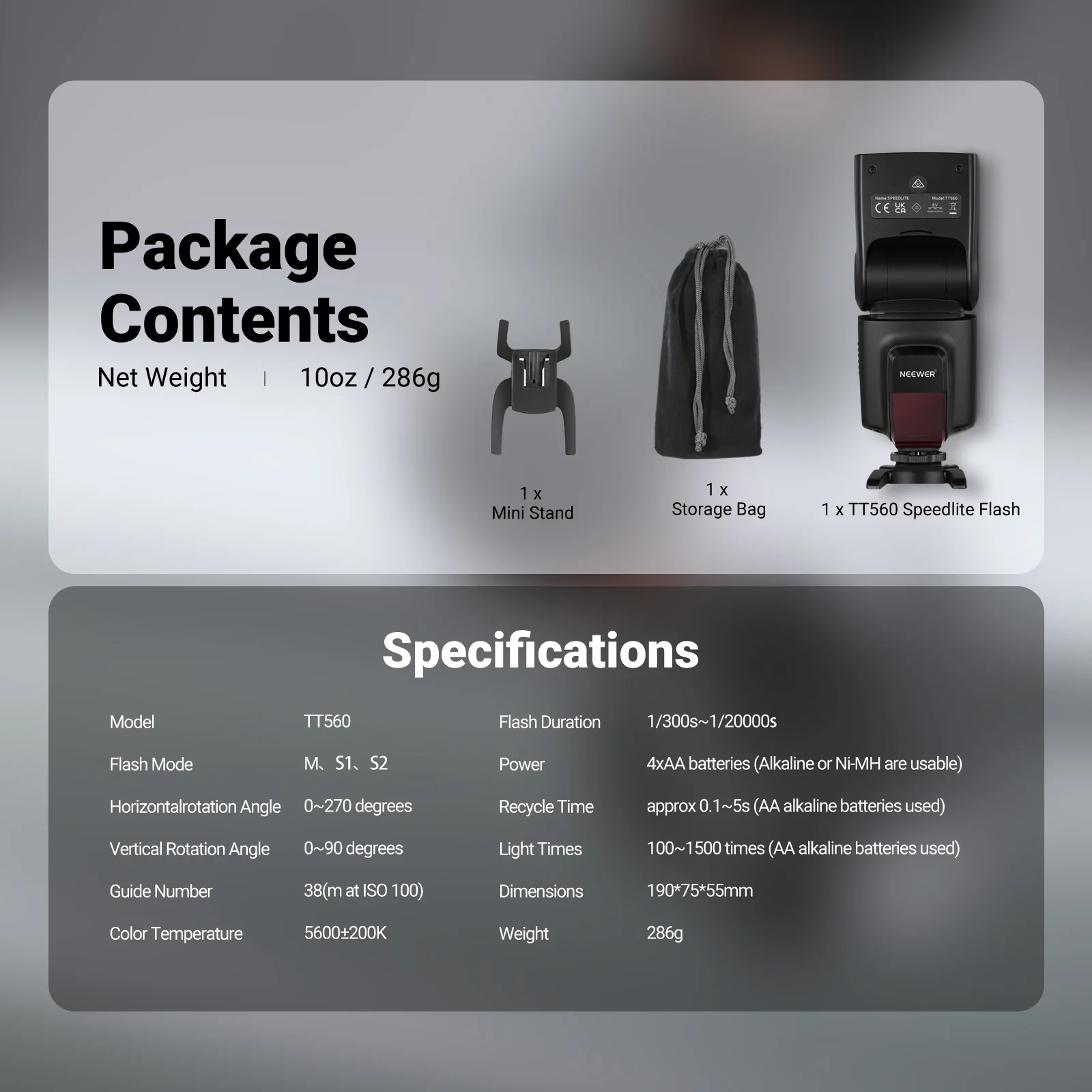 NEEWER TT560 Speedlite Flash For DSLR Cameras - Image 9