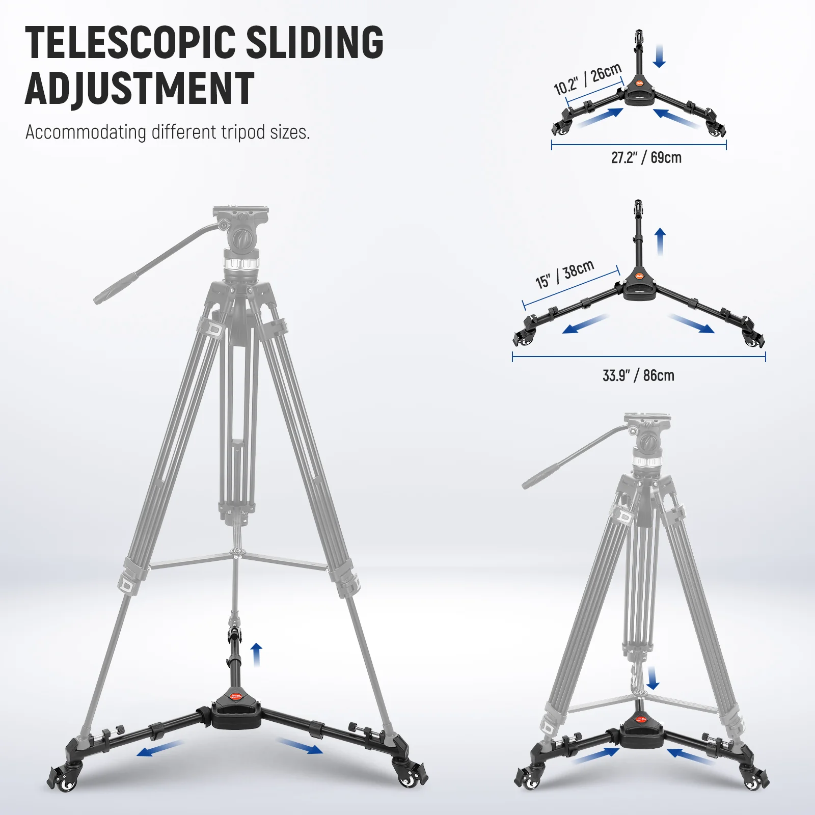 NEEWER Heavy Duty Photography Tripod Dolly - Image 7